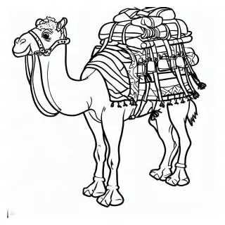 Camel riding on circus coloring page coloring for kids smart