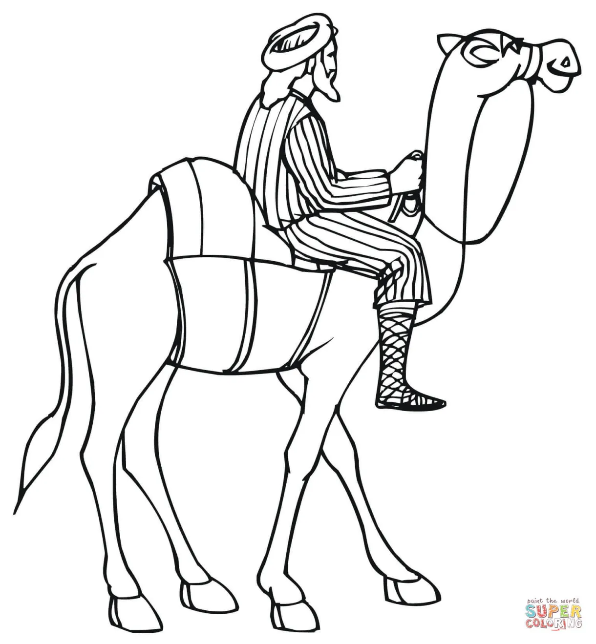 Riding a camel coloring page free printable coloring pages printable coloring page