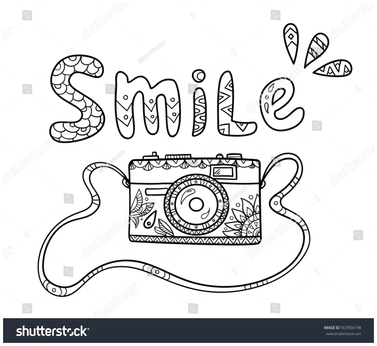 8,525 Coloring page camera Images, Stock Photos & Vectors | Shutterstock