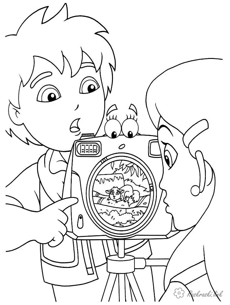 Coloring Picture Of A Camera Page For Kids And For Adults - Coloring Nation