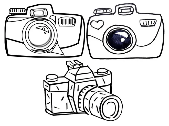Top 7 cartoon and real camera coloring pages for all ages coloring pages