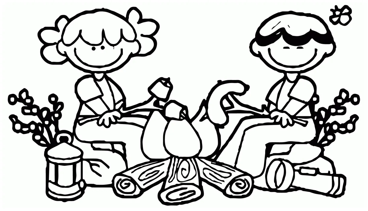 Campfire coloring page coloring home