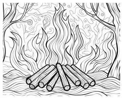 Campfire coloring pages printable coloring page