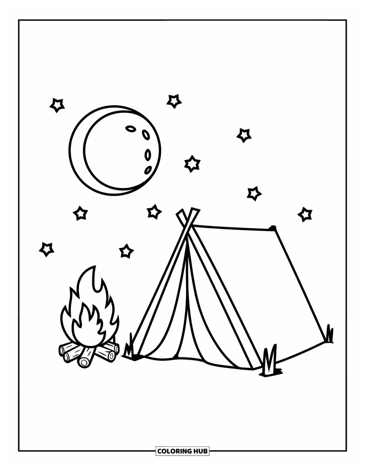 105+ campfire coloring pages for kids & adults free printable pdfs