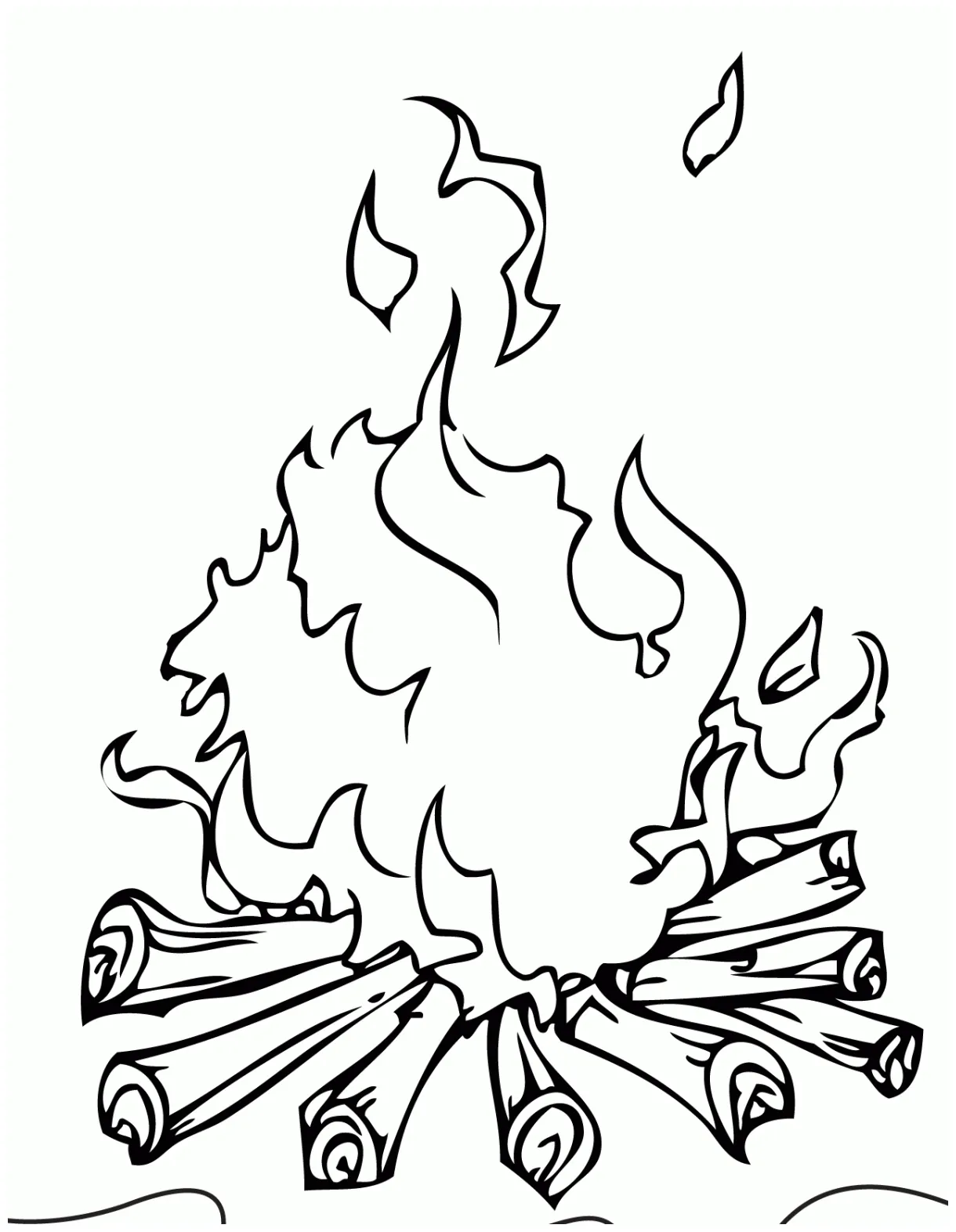 Campfire coloring page coloring home