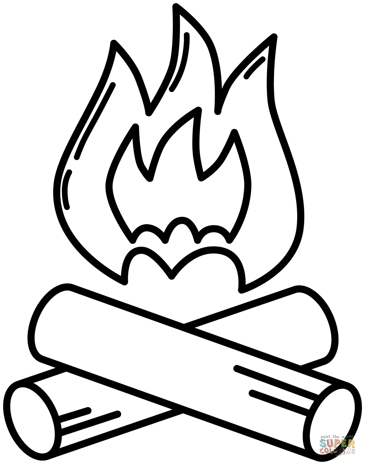 Camping Campfire Coloring Pages - Free Printable Coloring Pages
