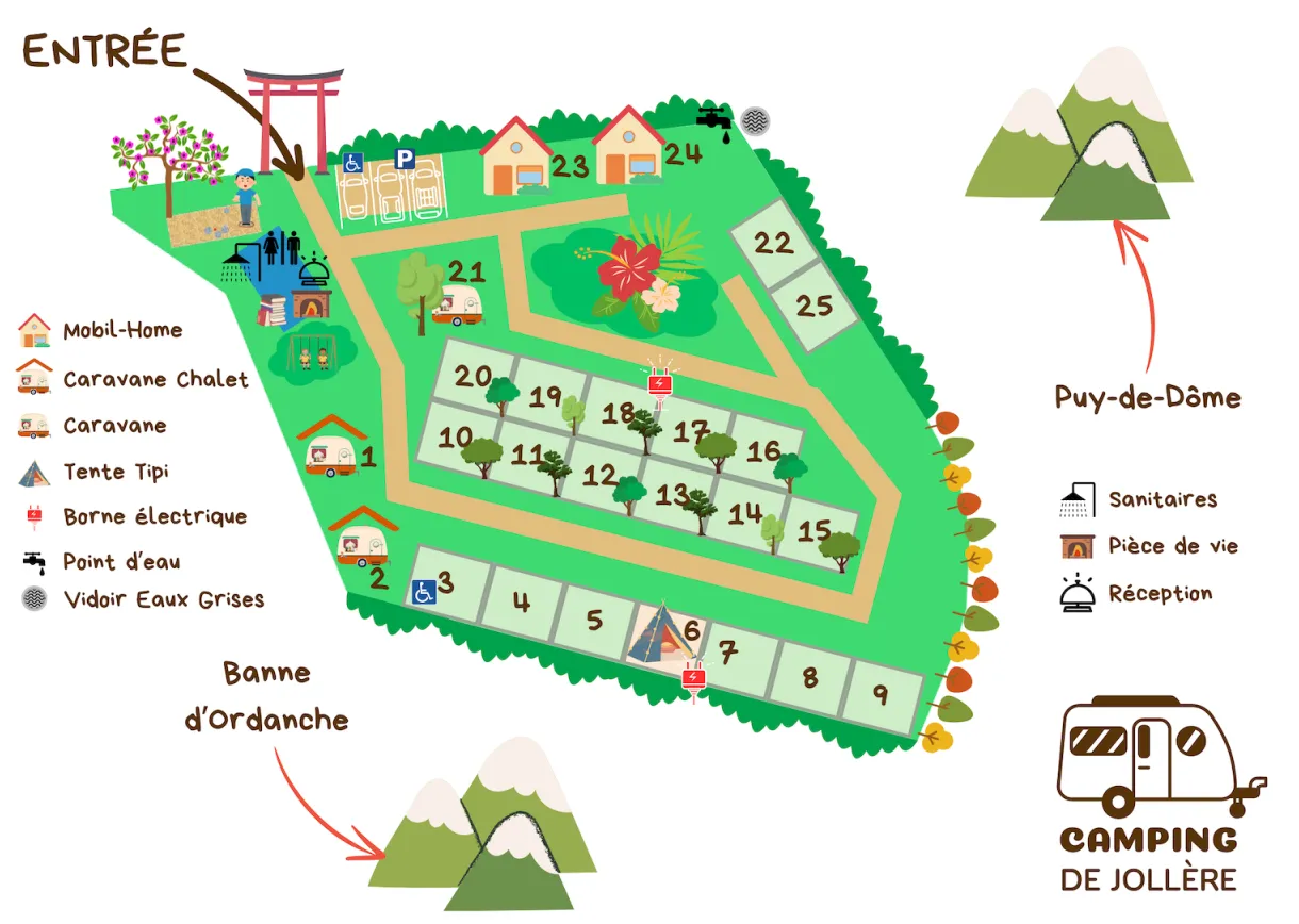 Camping de Jollère en Auvergne