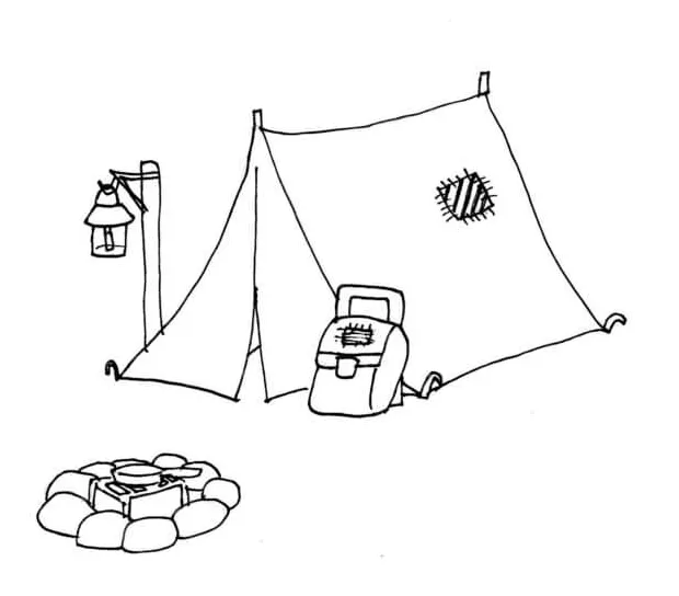Tent in Camping coloring page - Download, Print or Color Online for Free