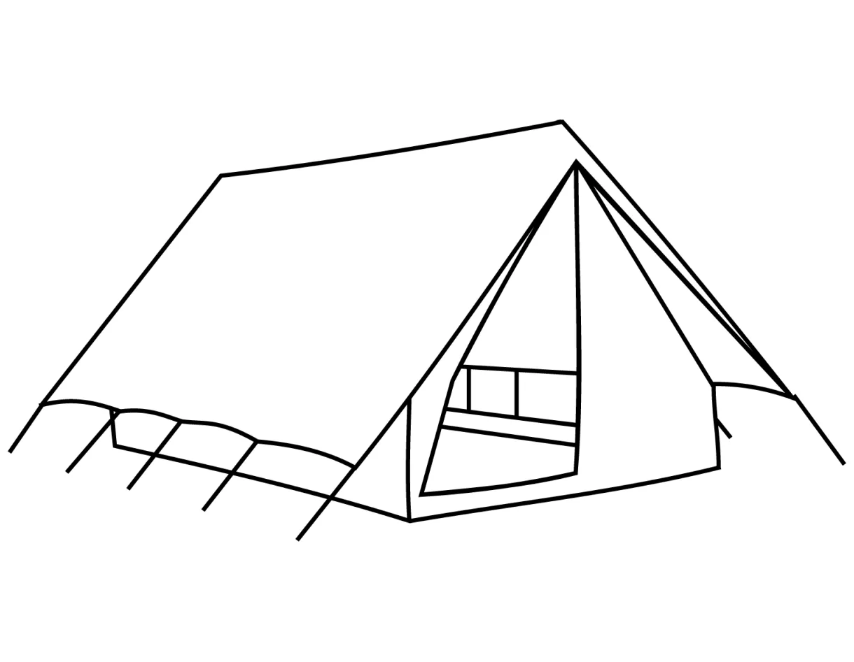 Camping Tent coloring page - ColouringPages