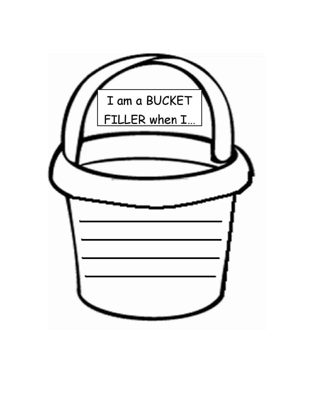 Free bucket coloring page, download free bucket coloring page png