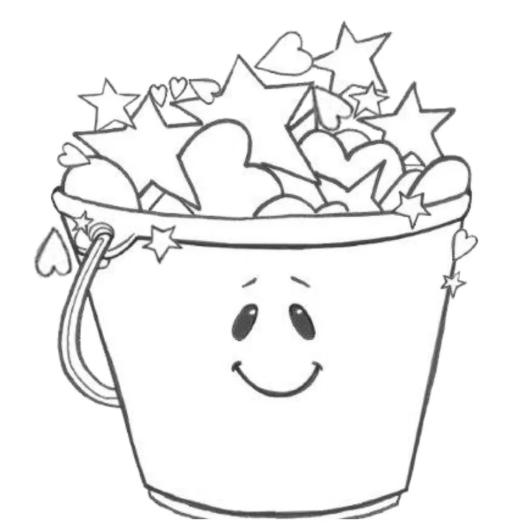 Free bucket coloring page, download free bucket coloring page png