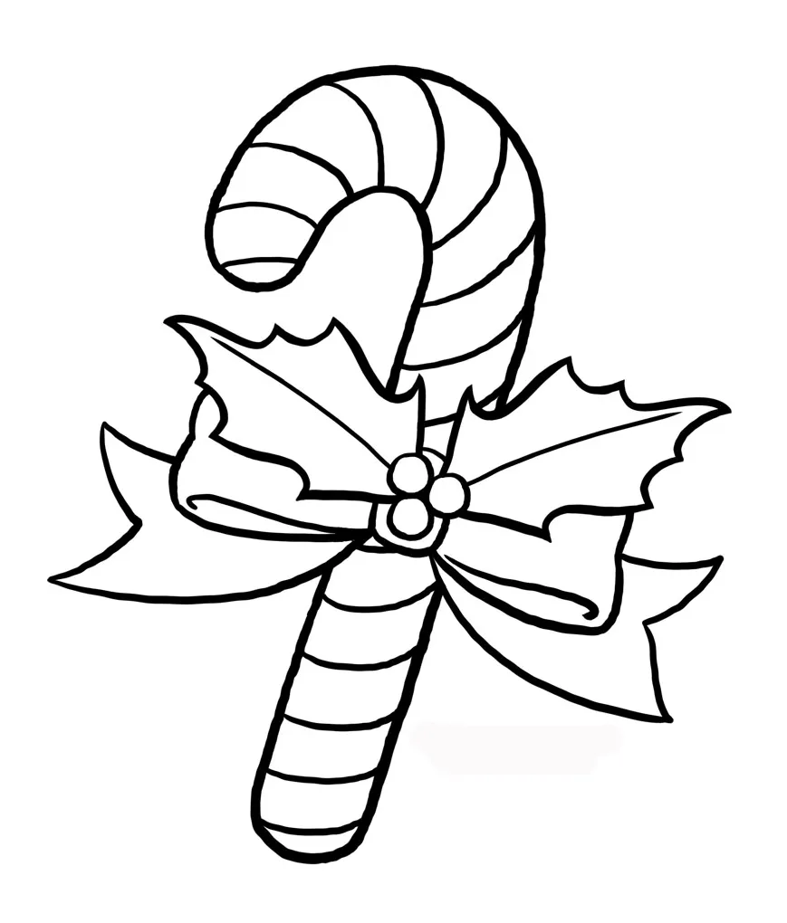 Free Printable Candy Cane Coloring Pages For Kids