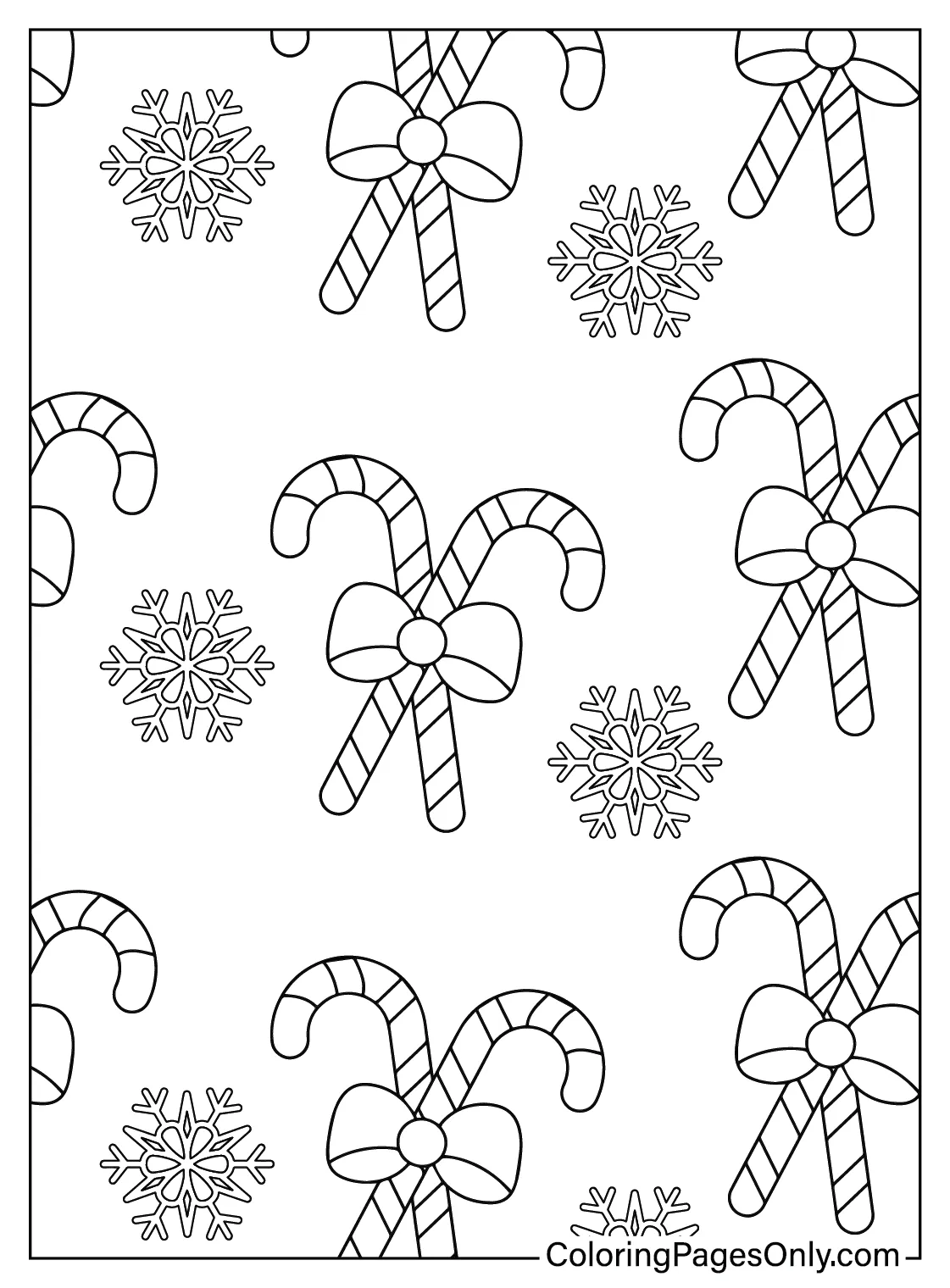 77 Christmas Candy Cane Coloring Pages - ColoringPagesOnly.com