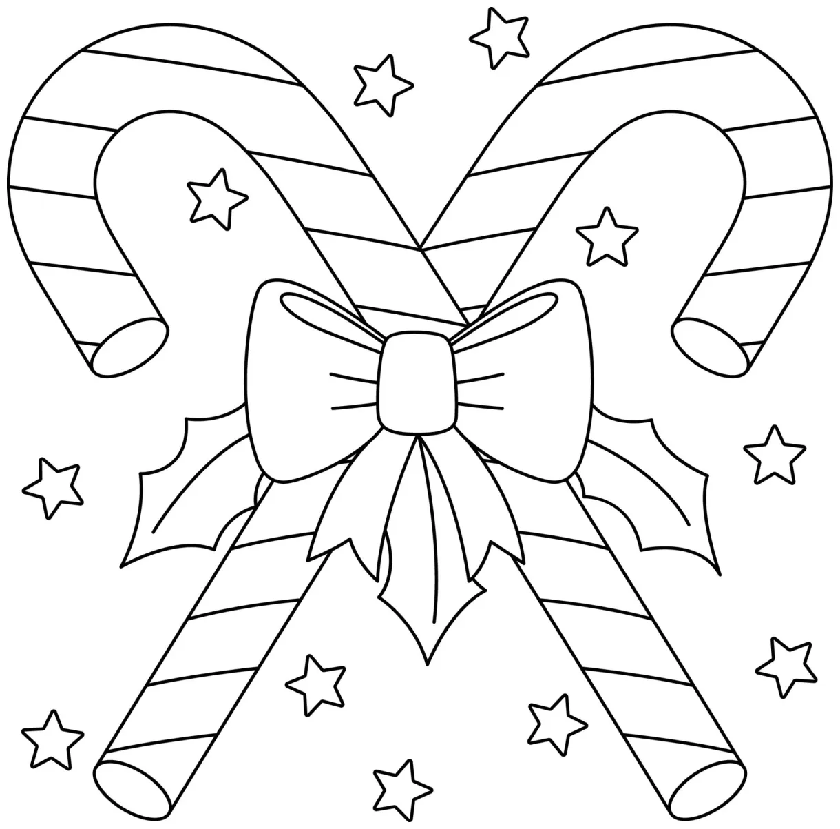 Christmas Candy Cane Coloring Page for Kids 8822897 Vector Art at Vecteezy
