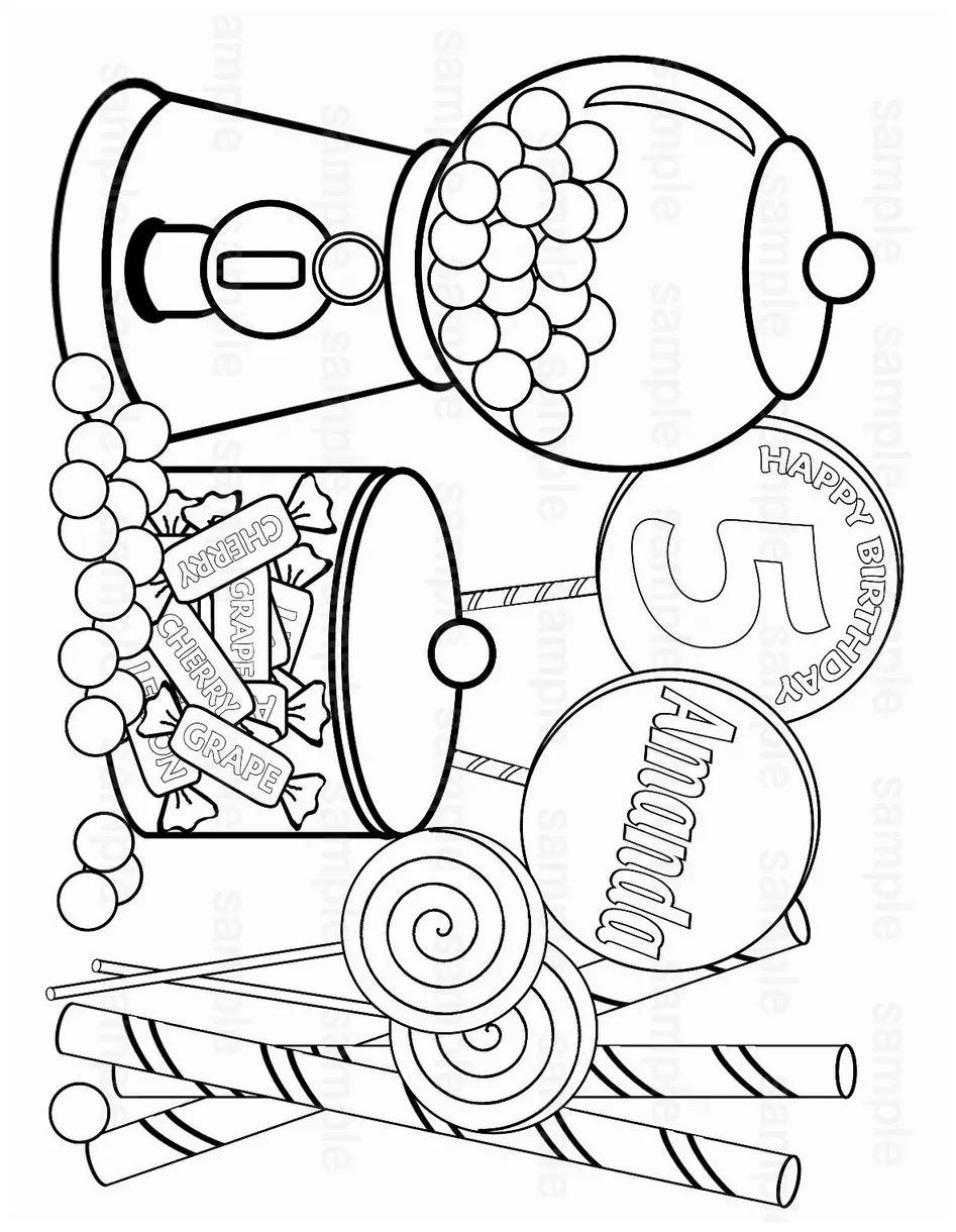 Candy Coloring Pages at GetColorings.com | Free printable colorings