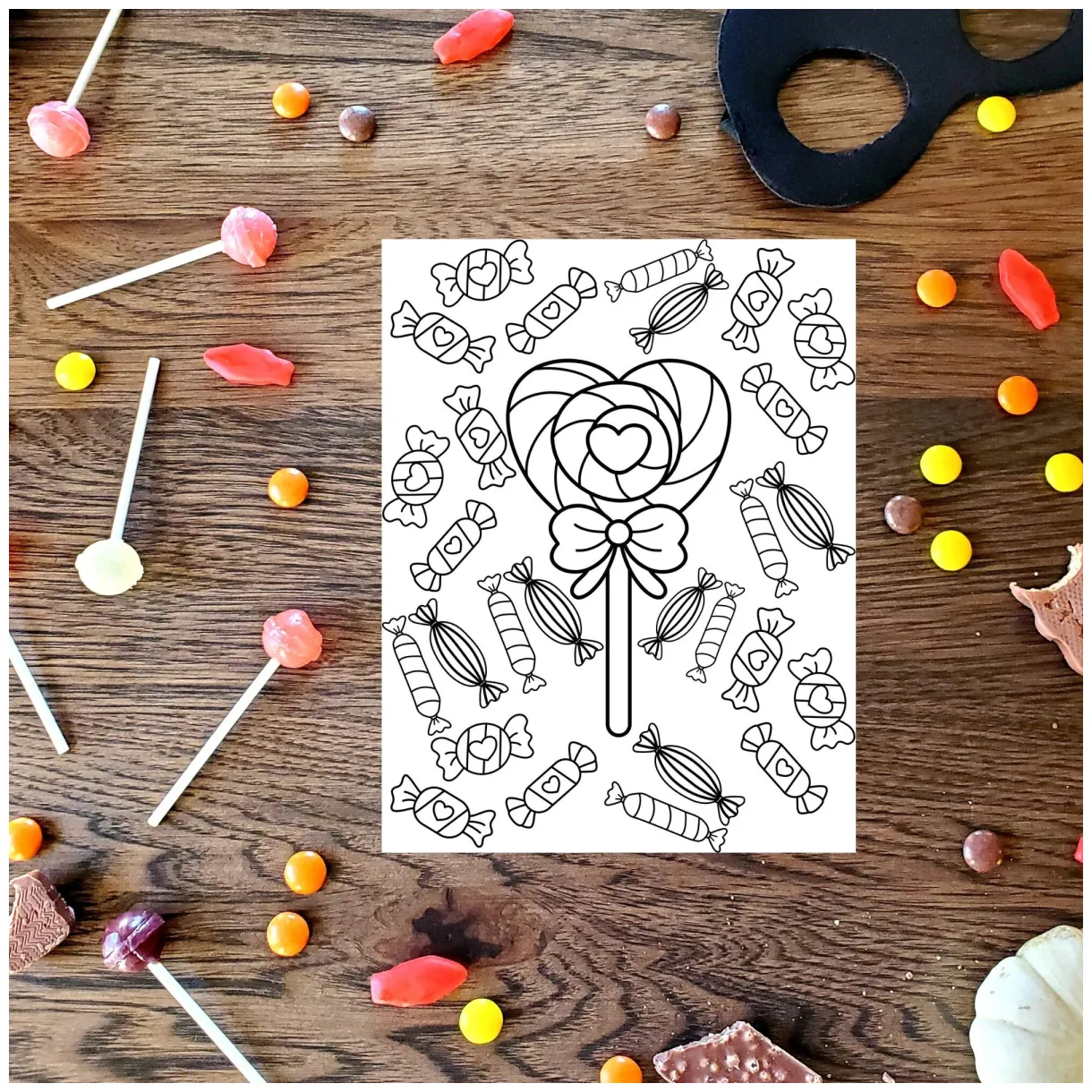 Cute Candy Coloring Page, Candy Coloring Pages, Candy Coloring, Cute