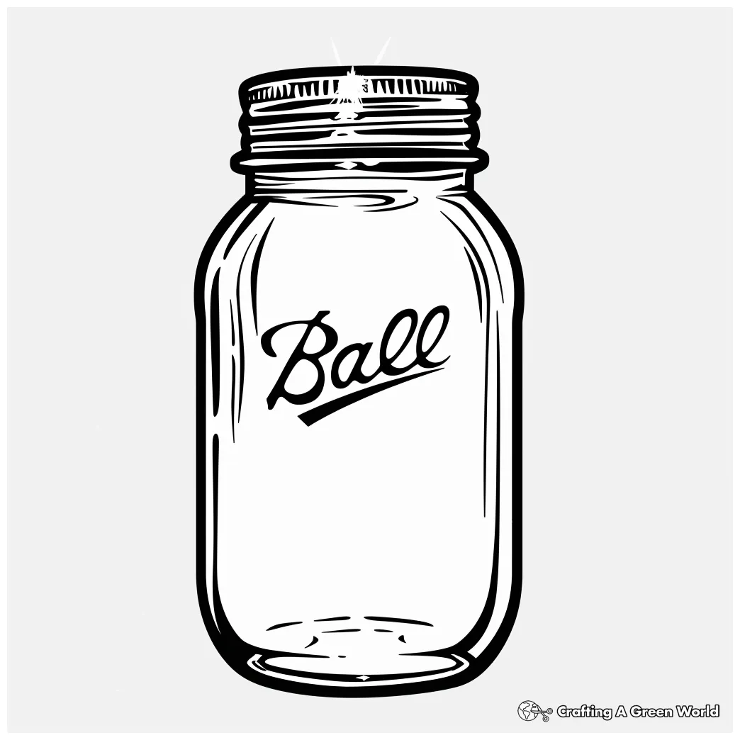 Ball s 1858 mason jar light blue patent print