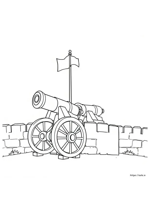 Cannon coloring page