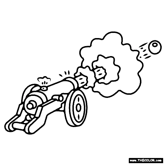 Cannon coloring page