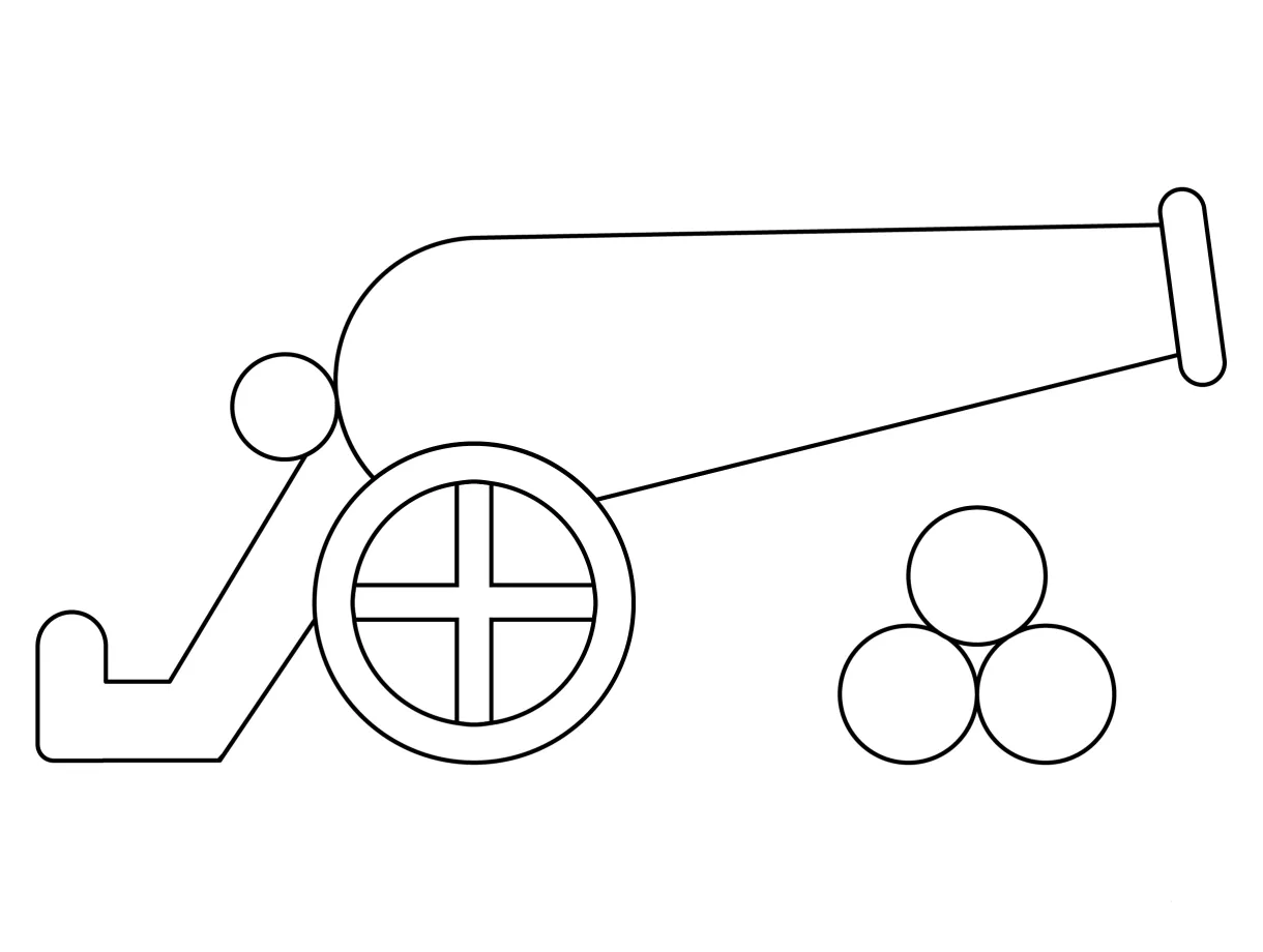 Civil war cannon coloring page colouringpages