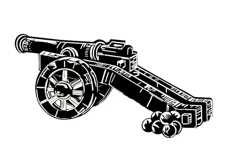 Coloring page cannon free printables img 26297