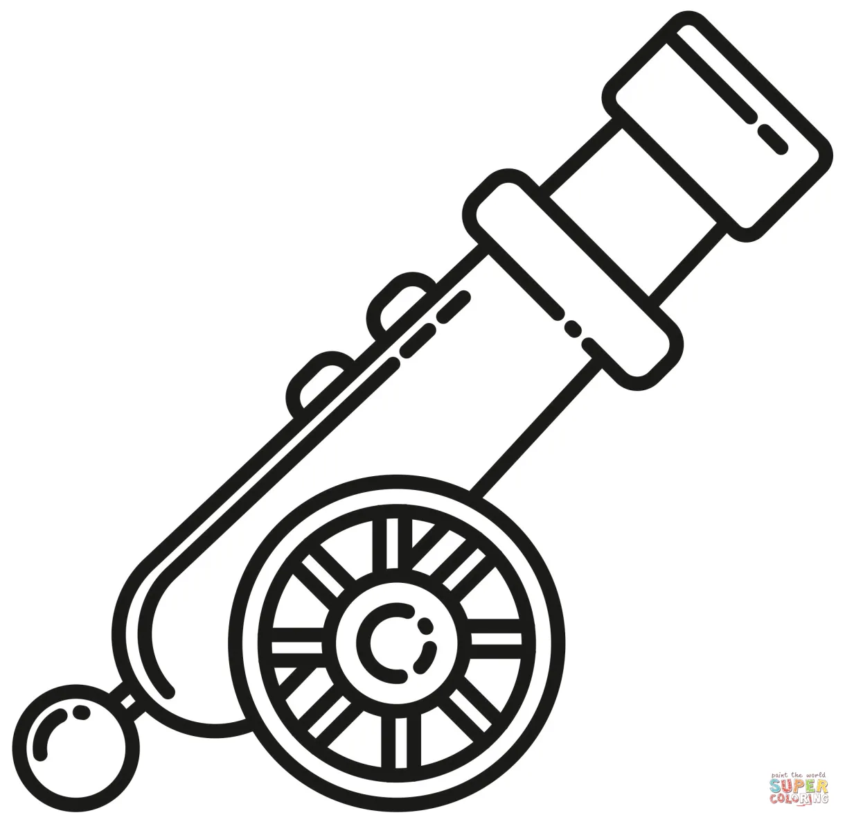 Pirate cannon coloring page free printable coloring pages
