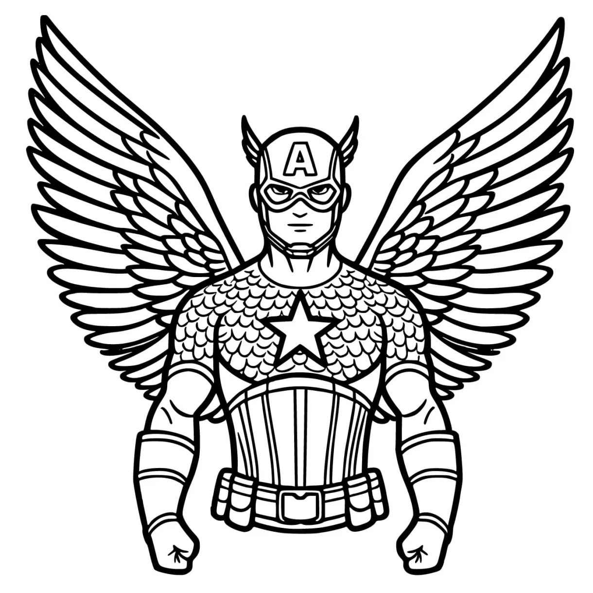 Captain america coloring page