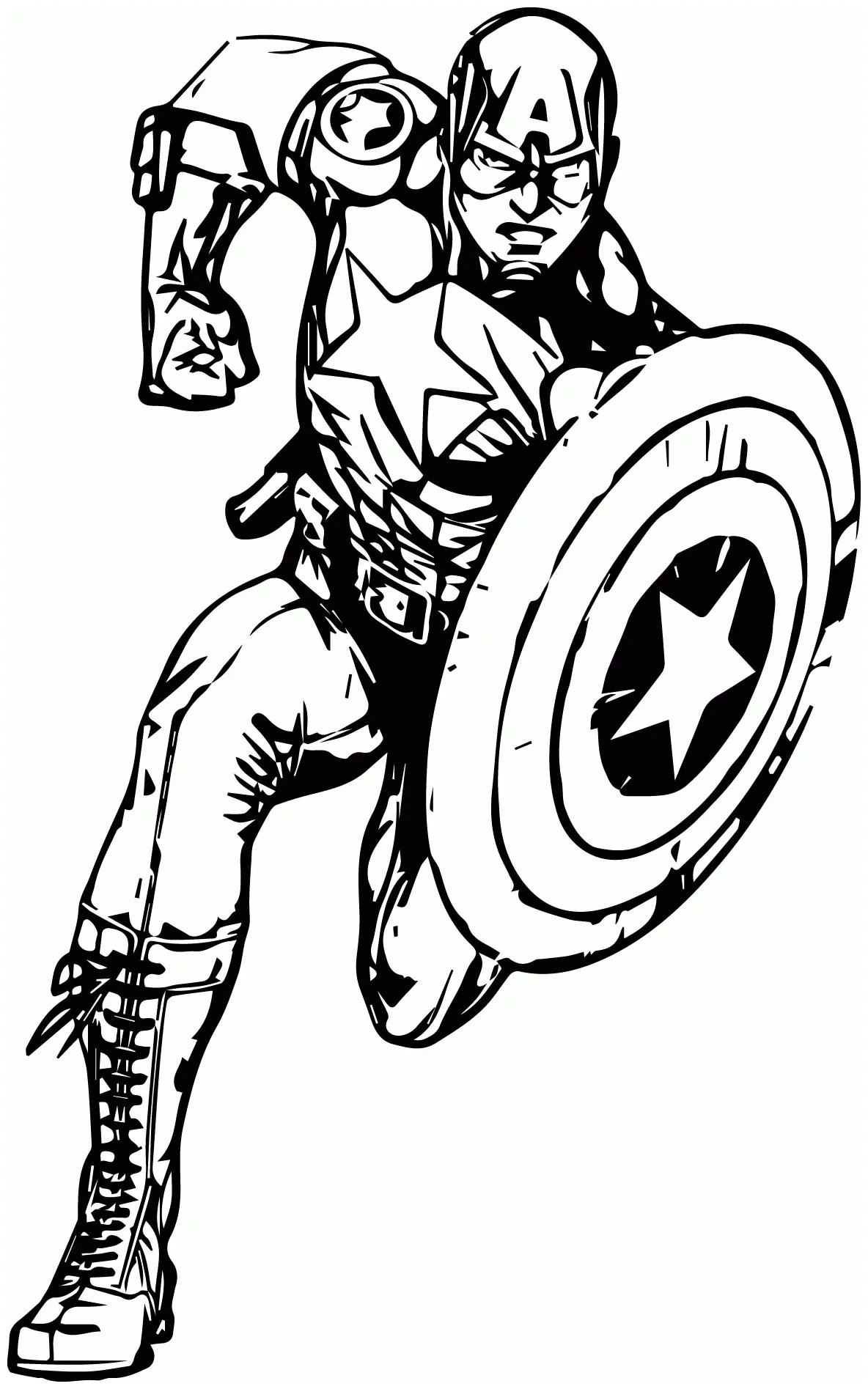 Captain america face coloring pages coloring home