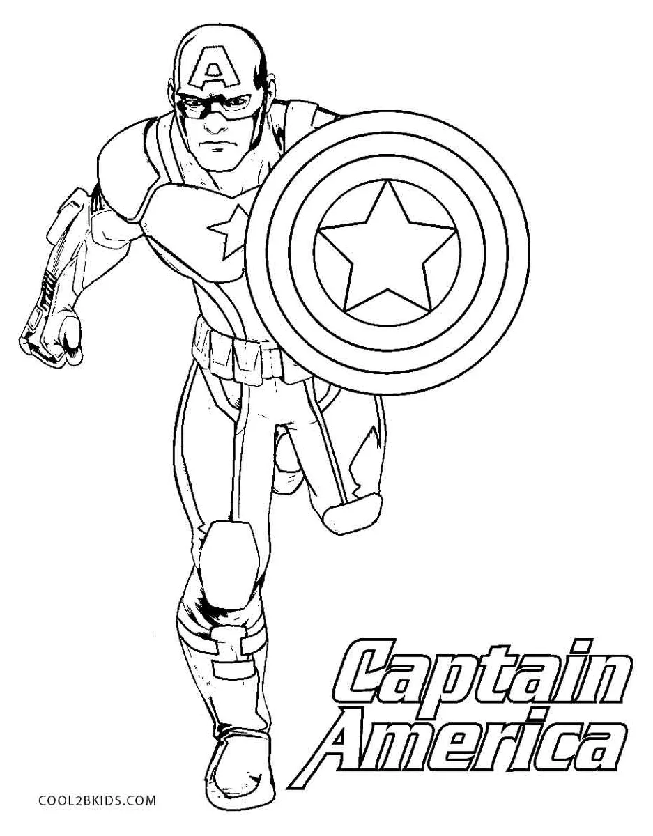 Captain America Shield Coloring Page | Coloring Pages
