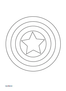 Free Printable Captain America Shield Coloring Pages For Kids