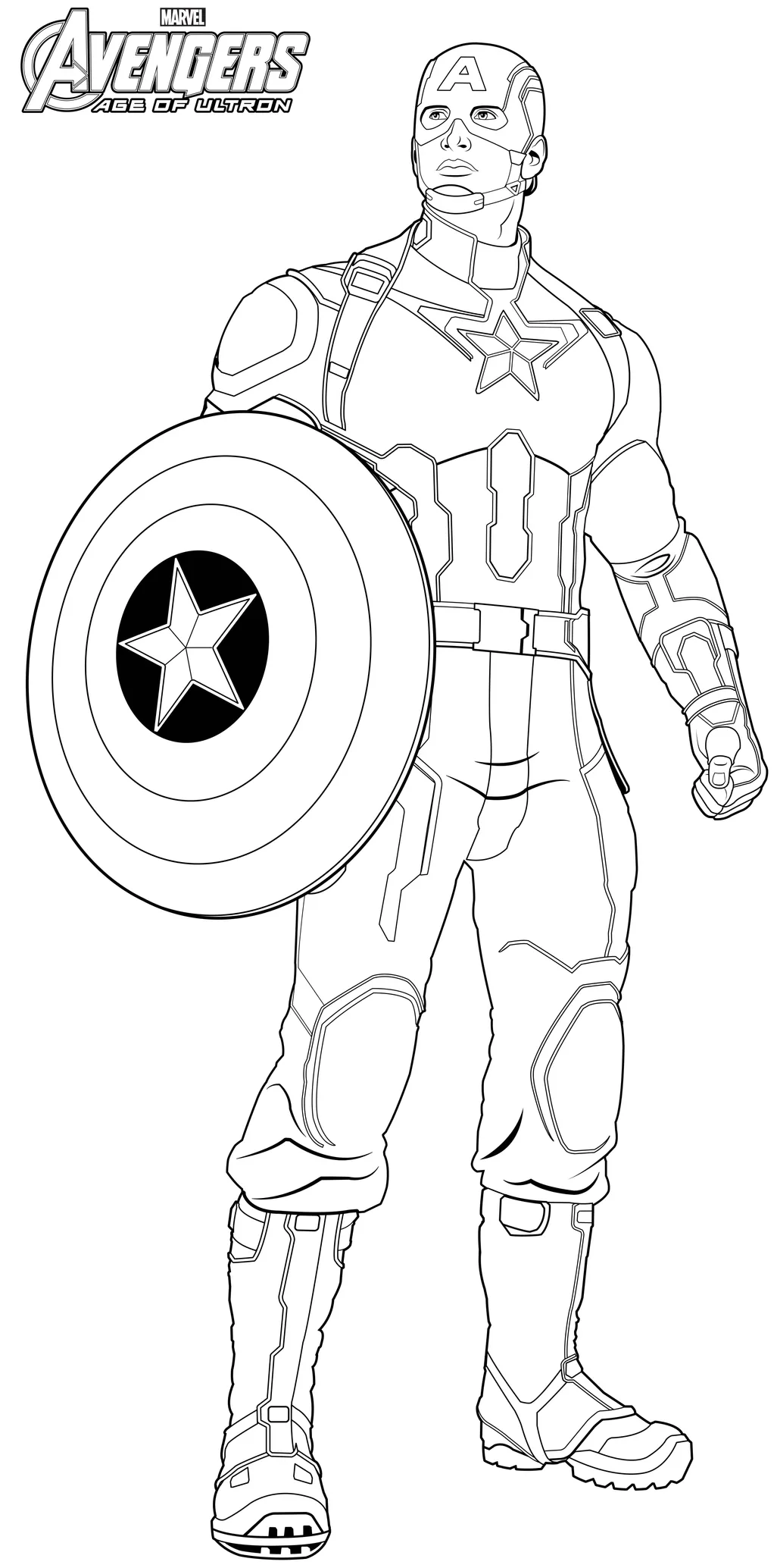 Captain America Shield Coloring Page : Shield Coloring Medieval Captain