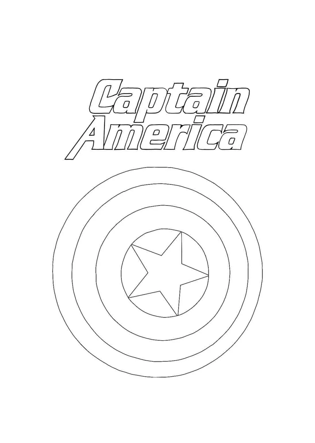 Captain America shield coloring pages - 2 Free Printable Coloring