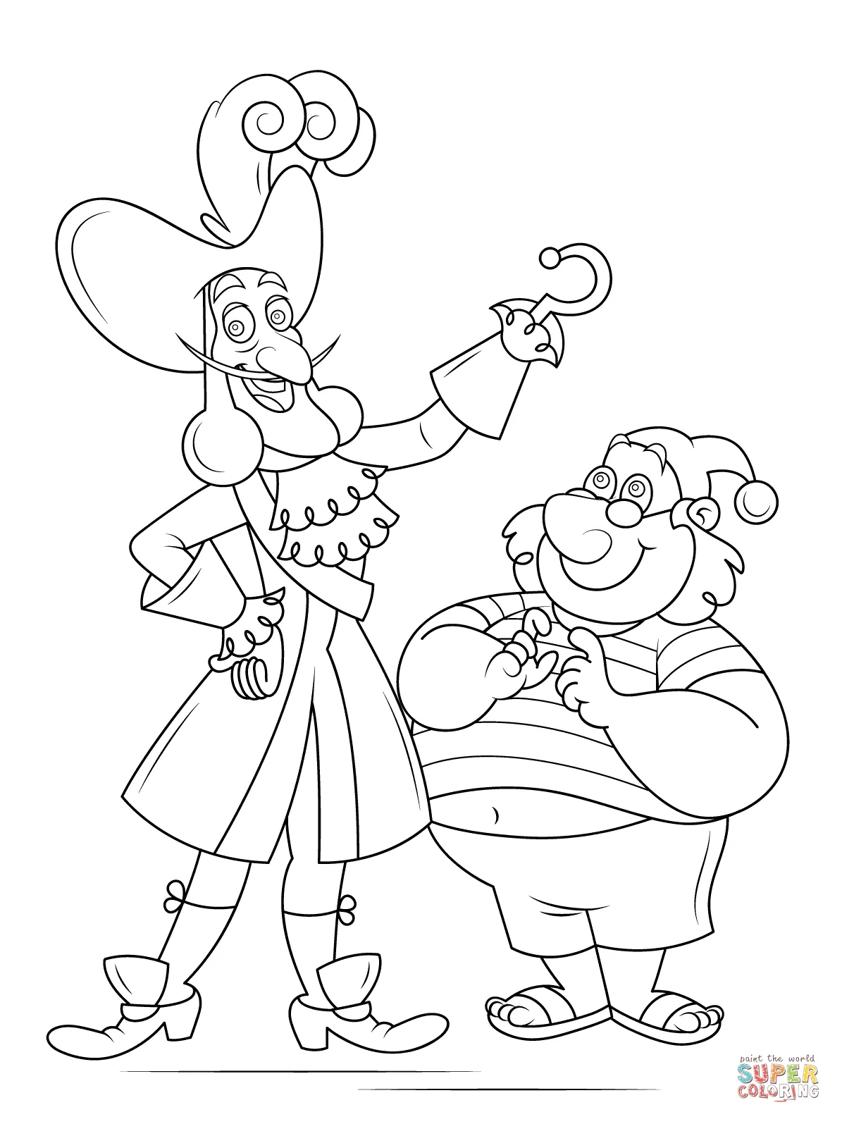 Captain hook coloring pages