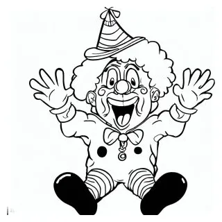 Carnie the clown coloring page coloring for kids smart, creative