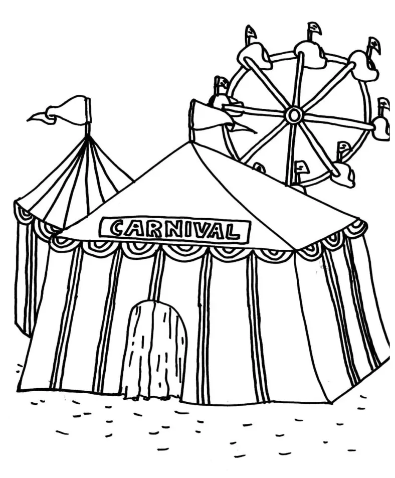 Carnival coloring pages