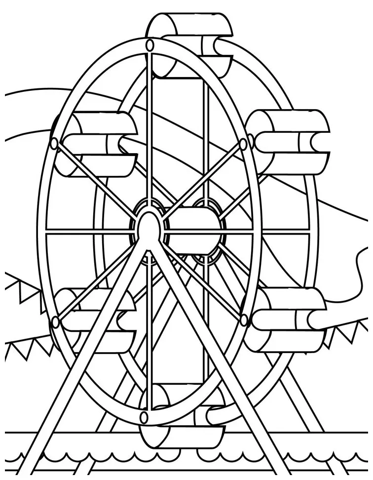 Carnival rides coloring pages download and print for free