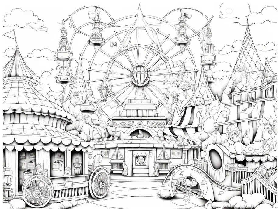 Premium coloring page art a black and white coloring page