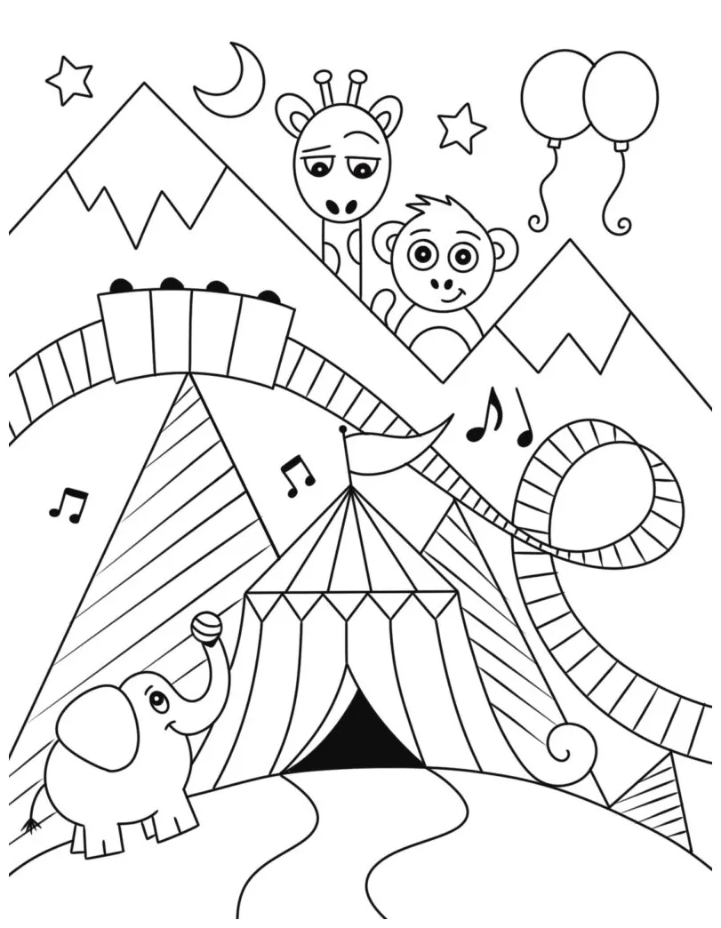 Free carnival coloring pages! ⋆ the hollydog blog
