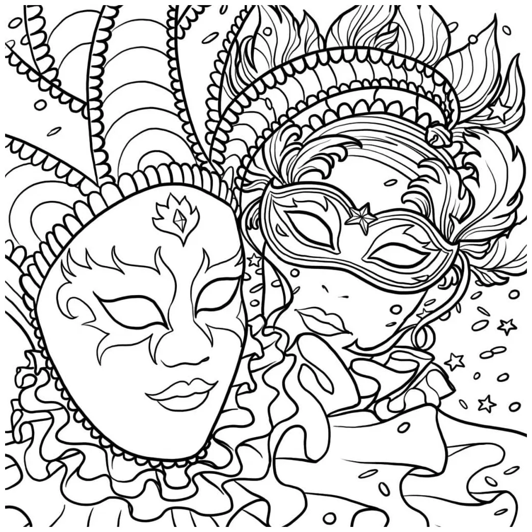Carnival coloring pages