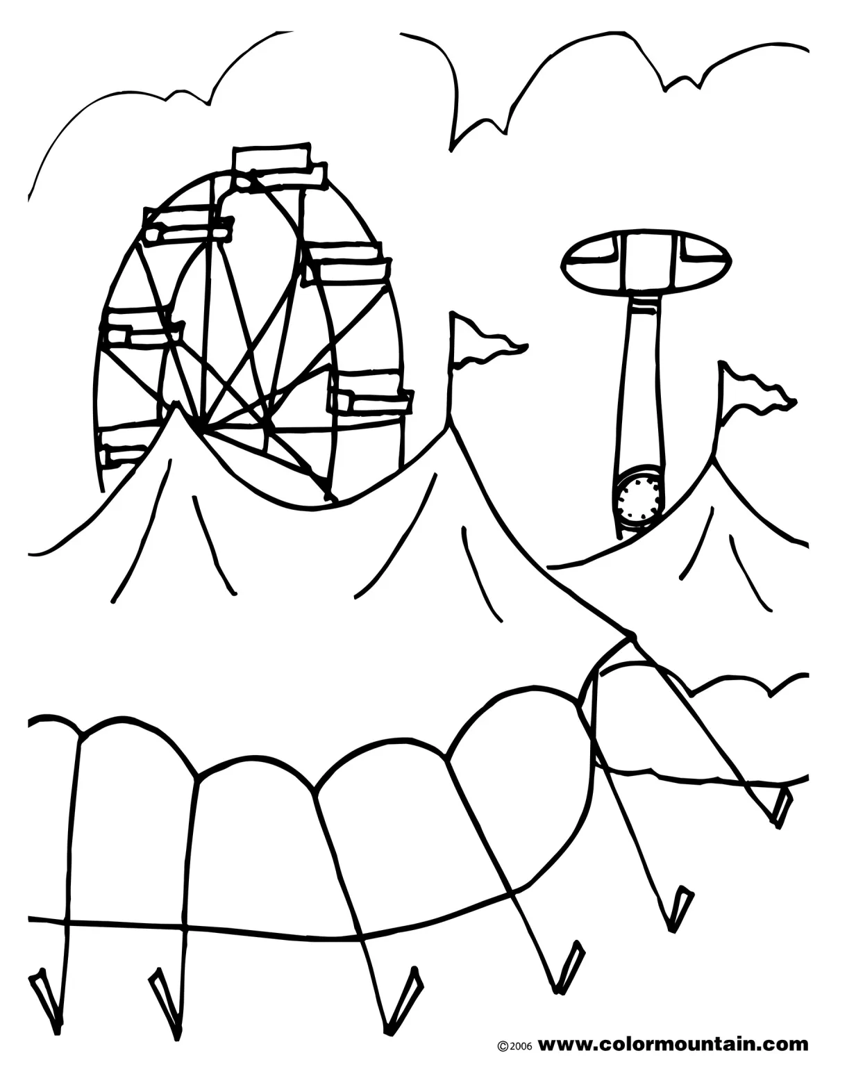 Carnival rides coloring pages download and print for free