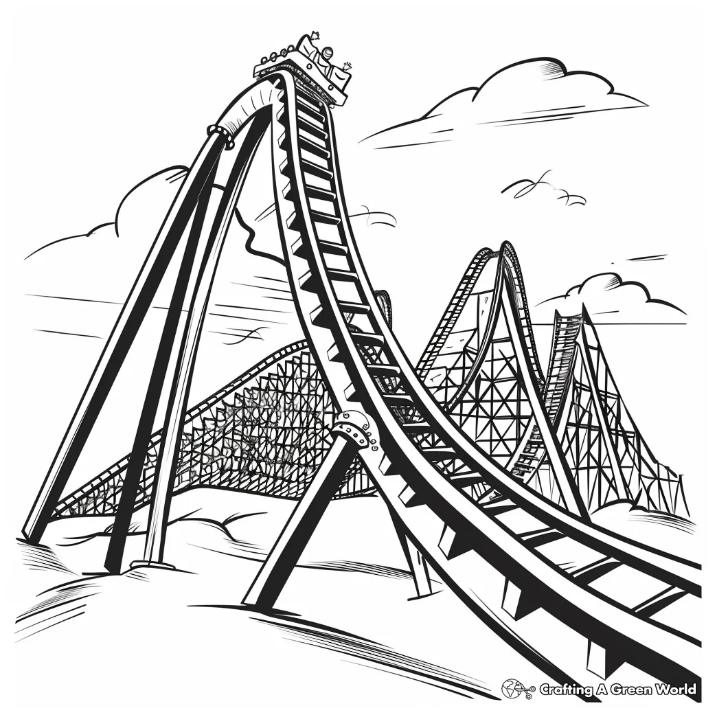 Carnival rides coloring pages coloring page amusement park coloring