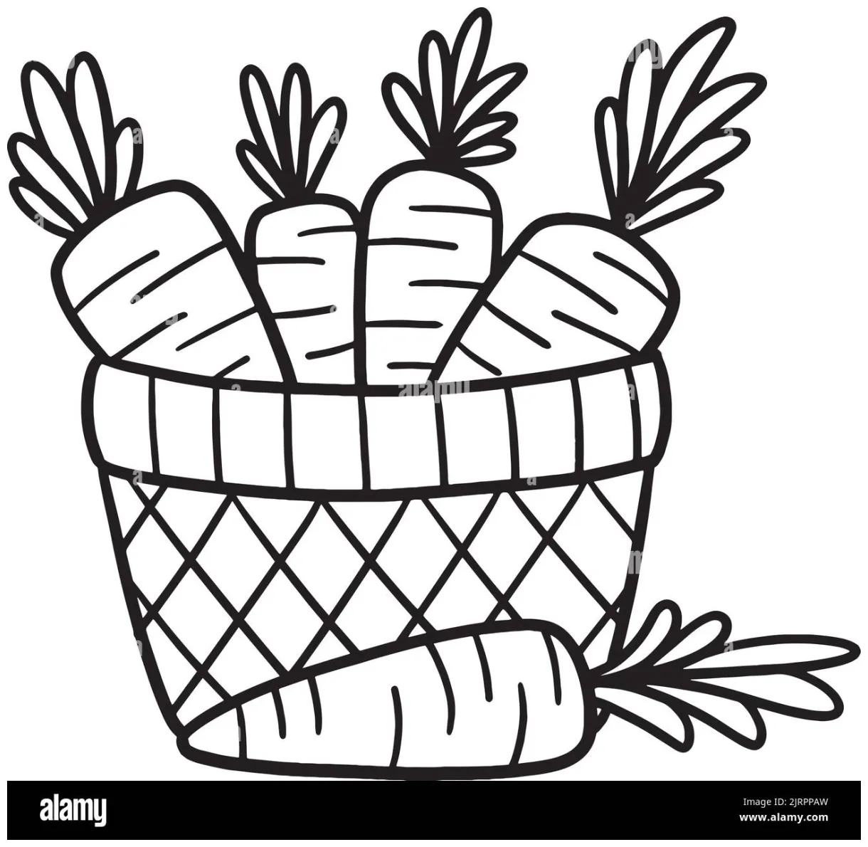 Carrot isolated coloring page for kids stock vector & art alamy