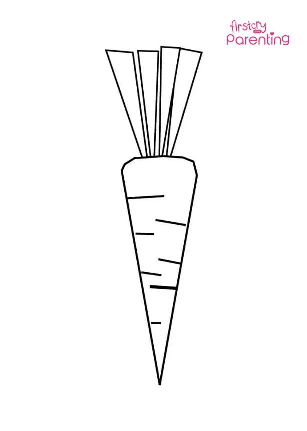Carrot coloring page for kids firstcry parenting