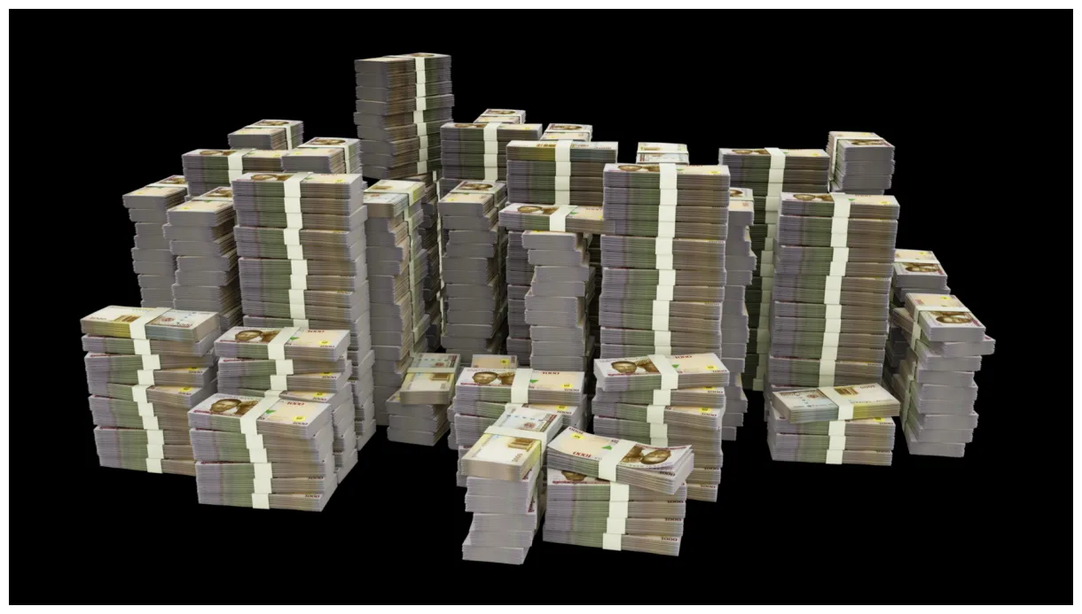 3d cash bundle pngs for