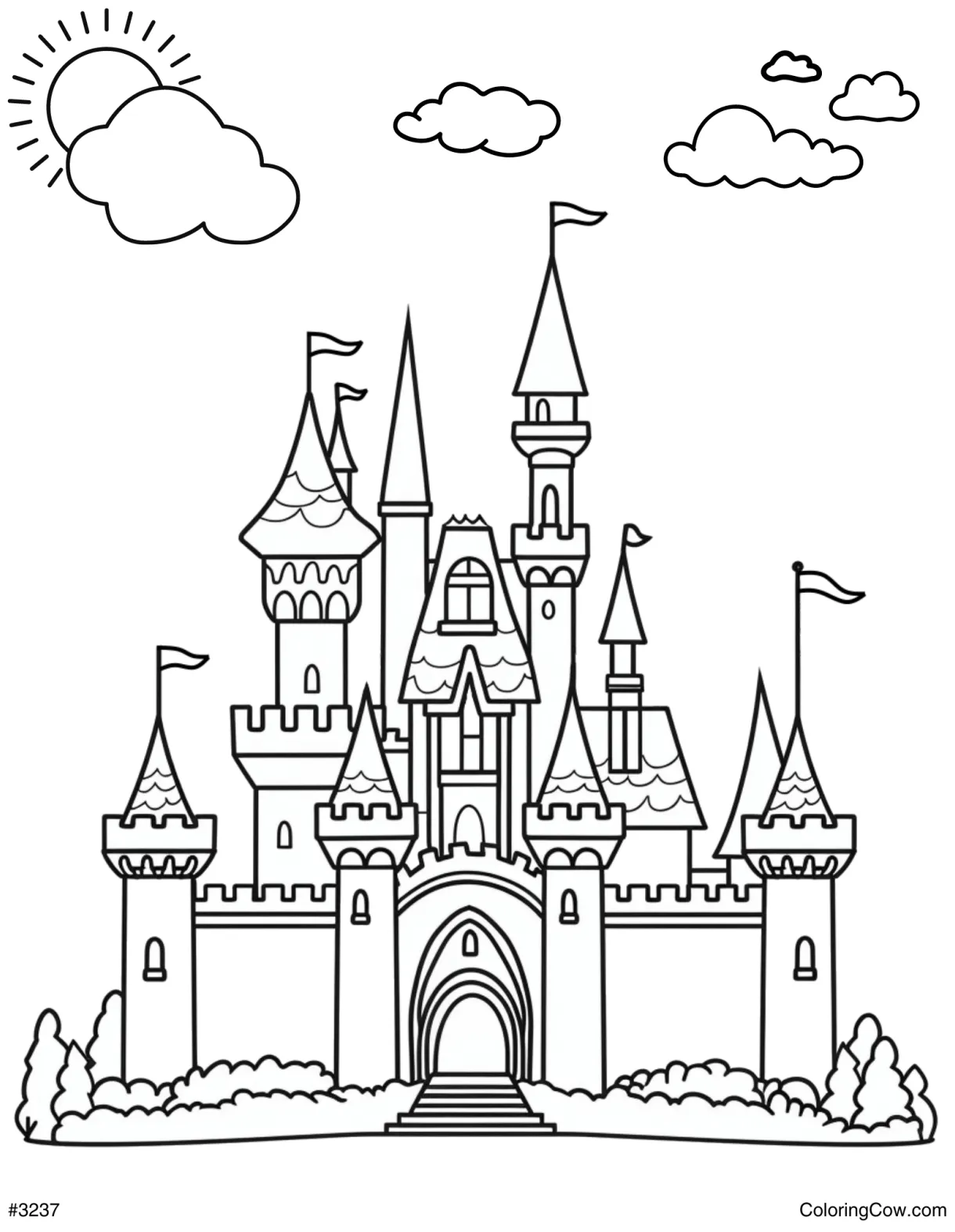 Princess printable coloring page