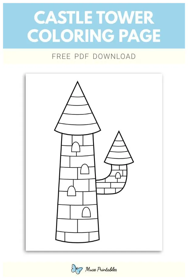 Free castle tower, coloring pages, castle