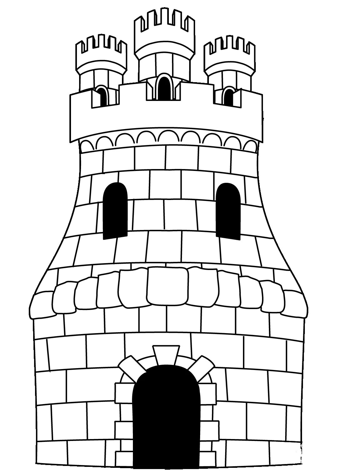 Tower coloring page colouringpages printable coloring page