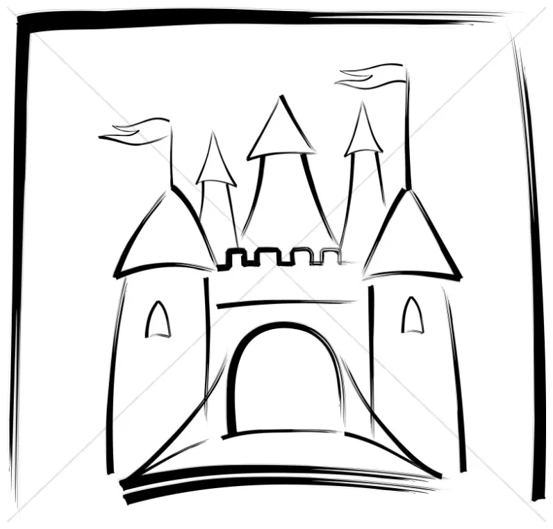 Castle and drawbridge sharefaith media printable coloring page