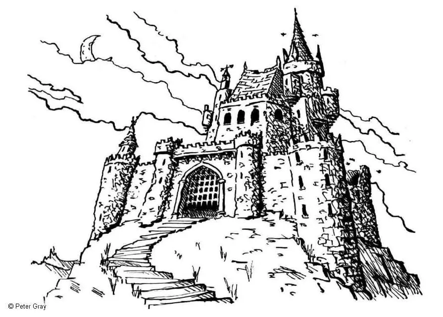 Coloring page castle free printables img 18466