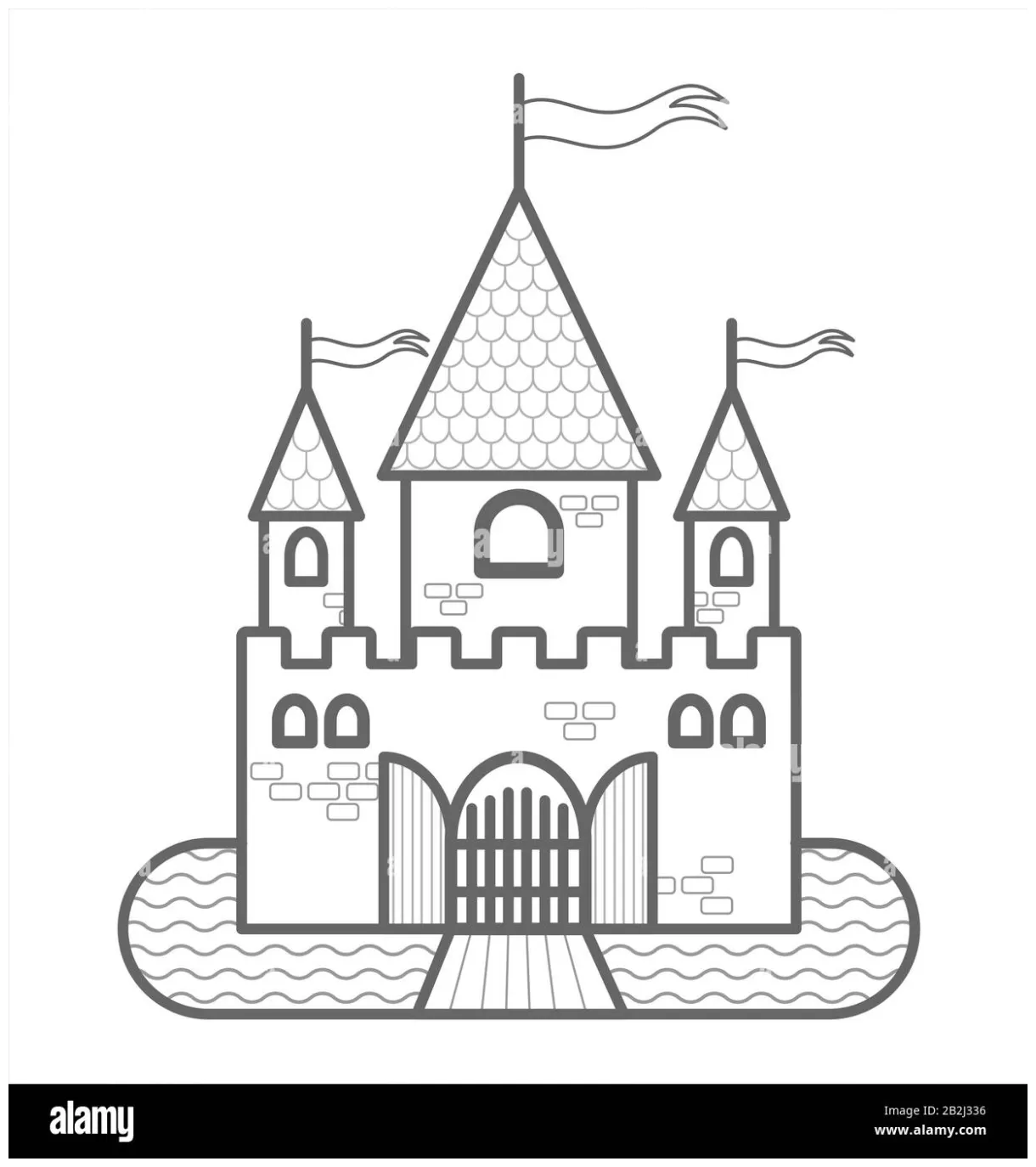 Castle drawbridge coloring pages [2025]